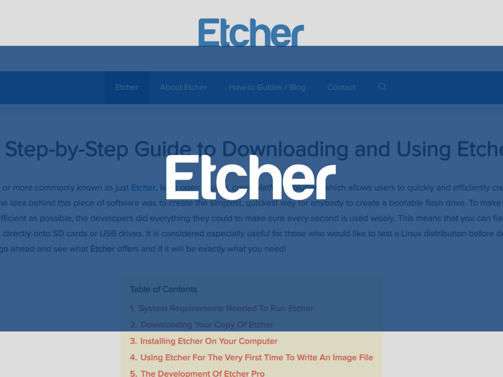 Etcher Home